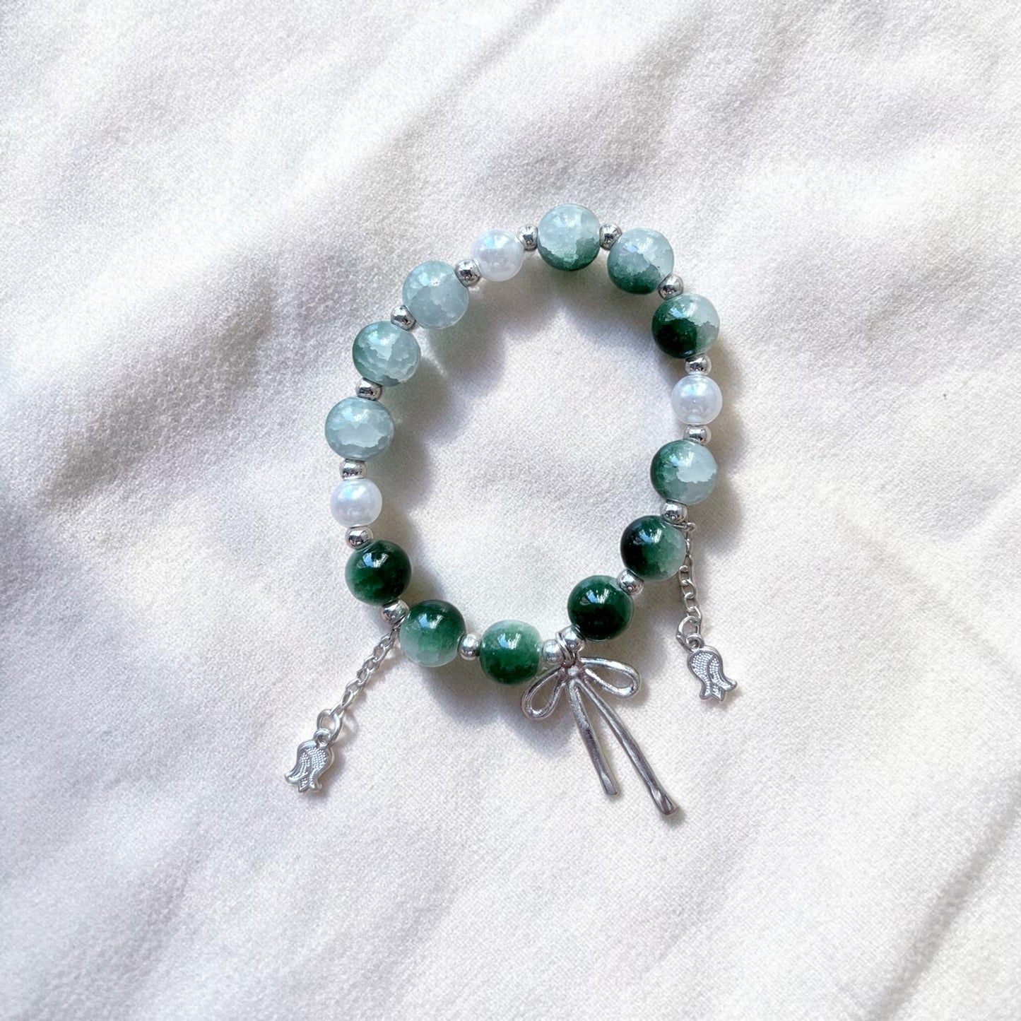 Dark Green Bow Bracelet