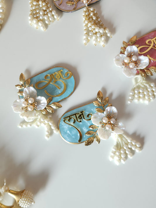 Light Blue stick-on Shubh Labh