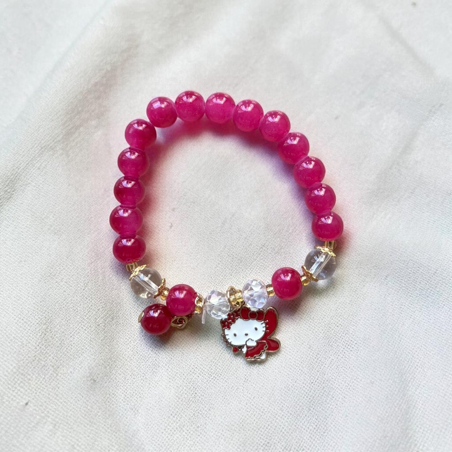 Dark Pink Hello Kitty Bracelet