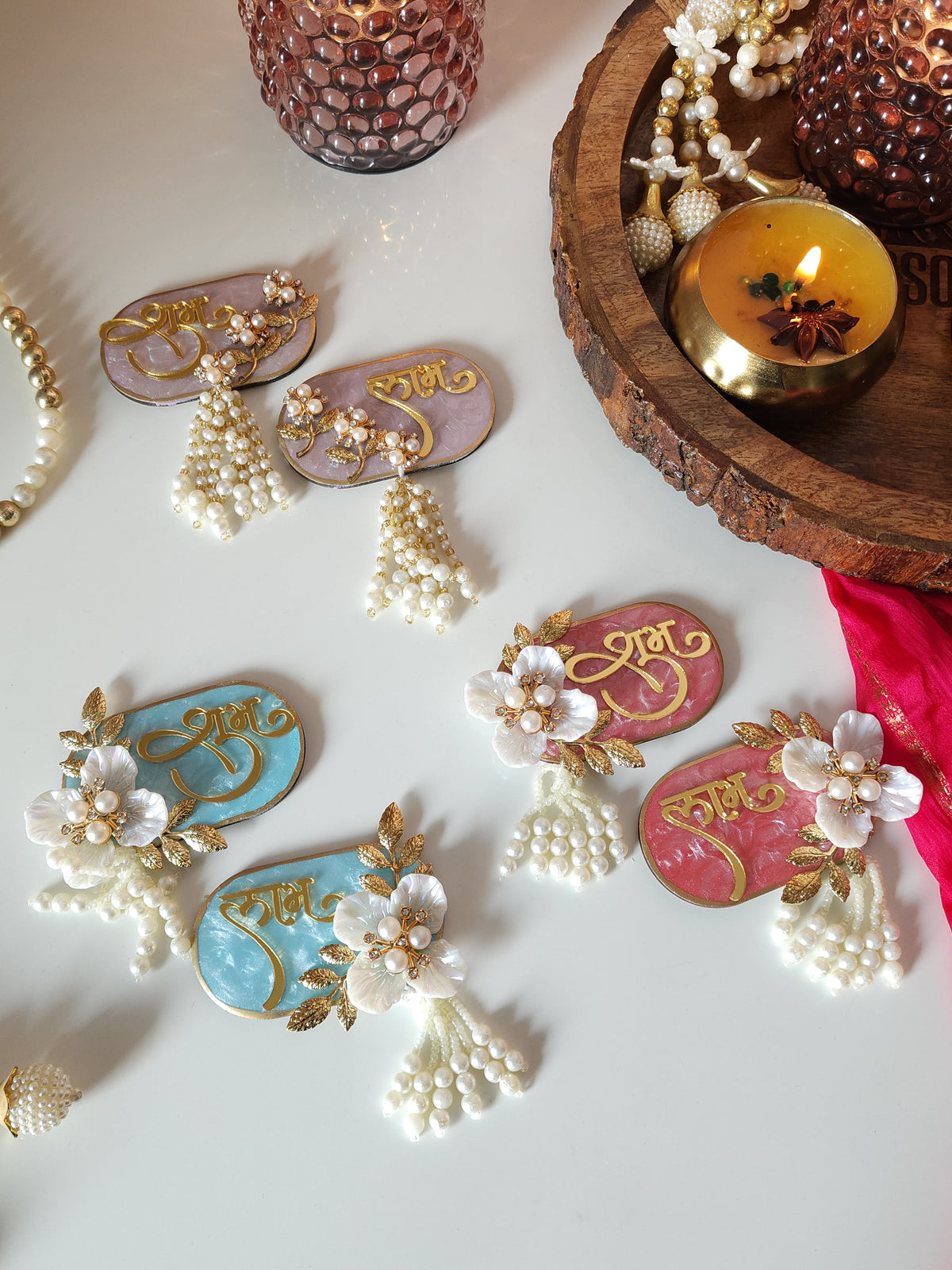 Light Blue stick-on Shubh Labh