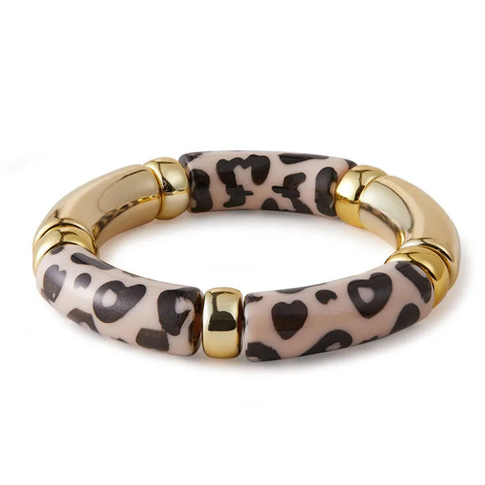 Cheetah Print Resin Bracelet