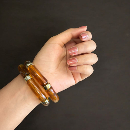 Retro Brown Acrylic Bracelet