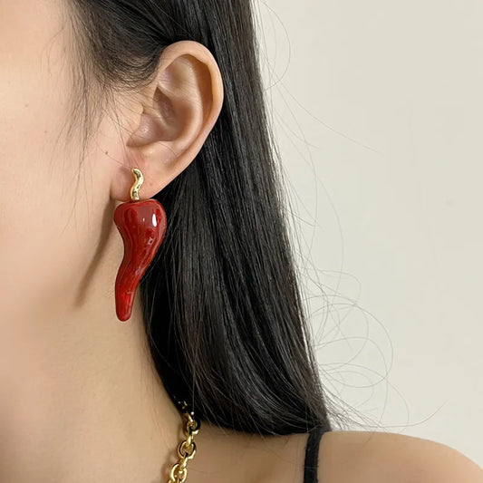 Chilli Mirchi Enamel Studs