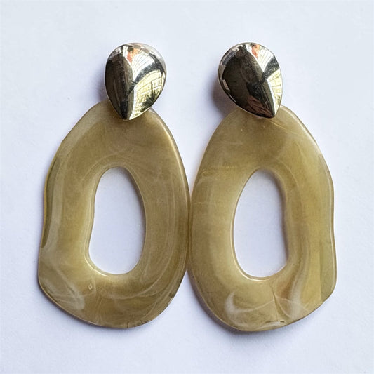 Khaki Statement Earrings