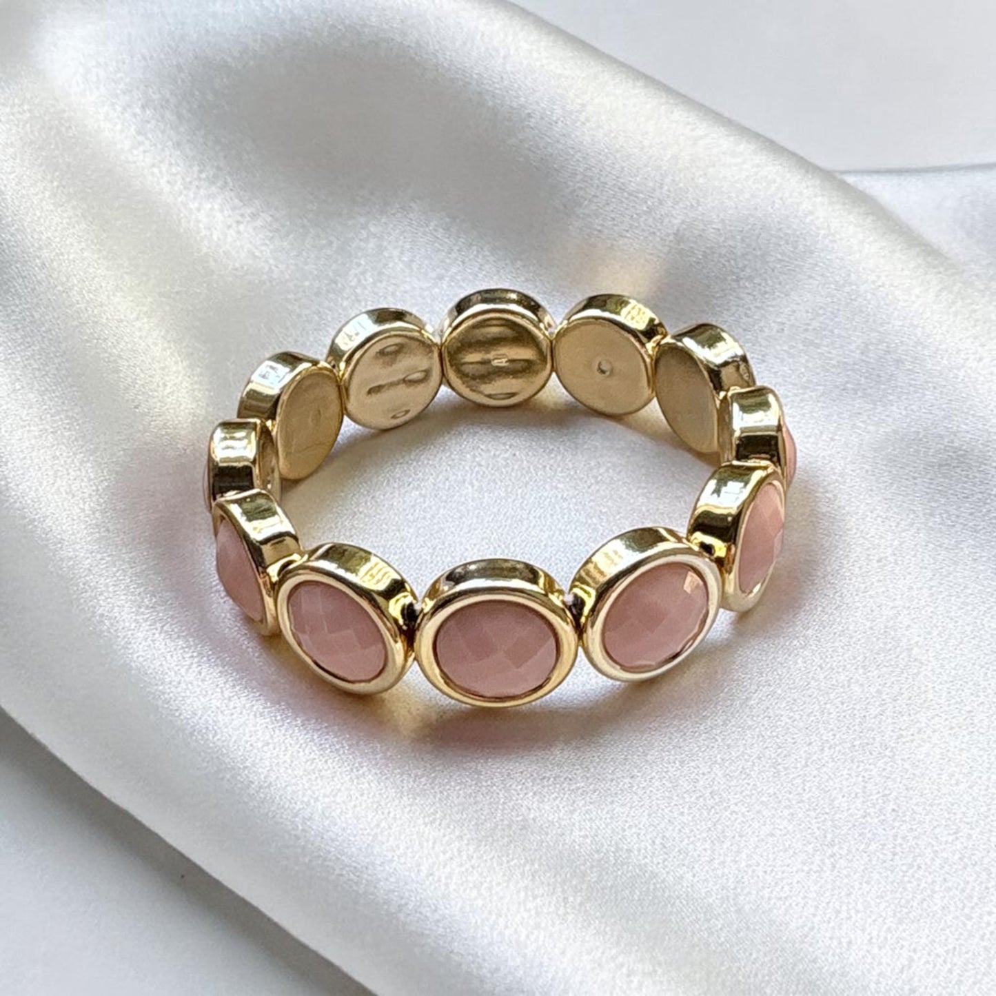 Pink Resin Geometric Bracelet