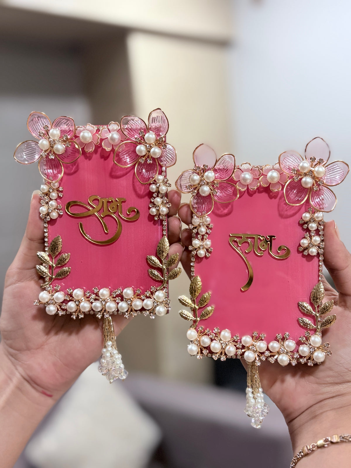 Pink Flower Shubh Labh