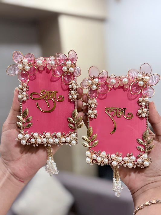 Pink Flower Shubh Labh