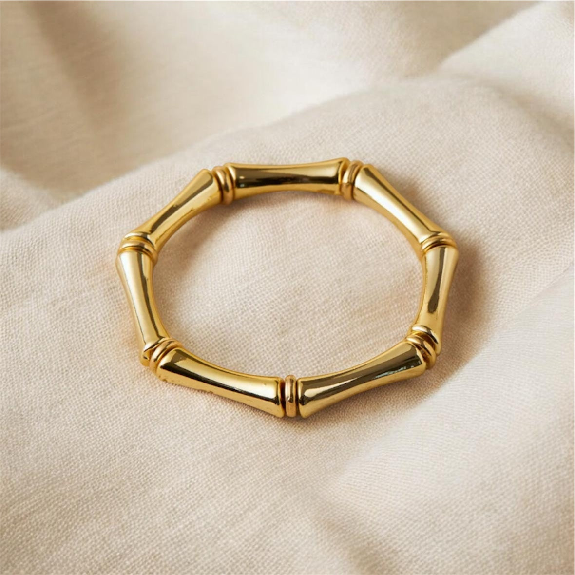 Retro Bamboo Gold Bracelet