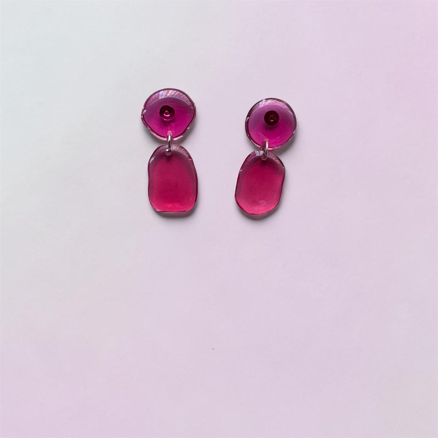 Fuchsia Gel Drop Earrings