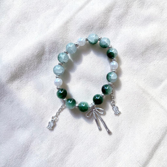 Dark Green Bow Bracelet