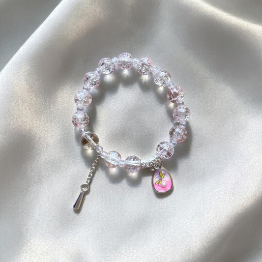 Blush Crystal Charm Bracelet