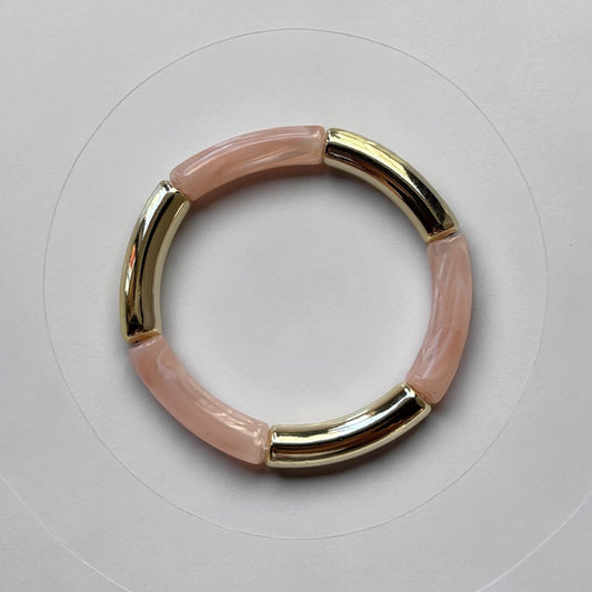 Retro Thin Champagne Resin Bracelet