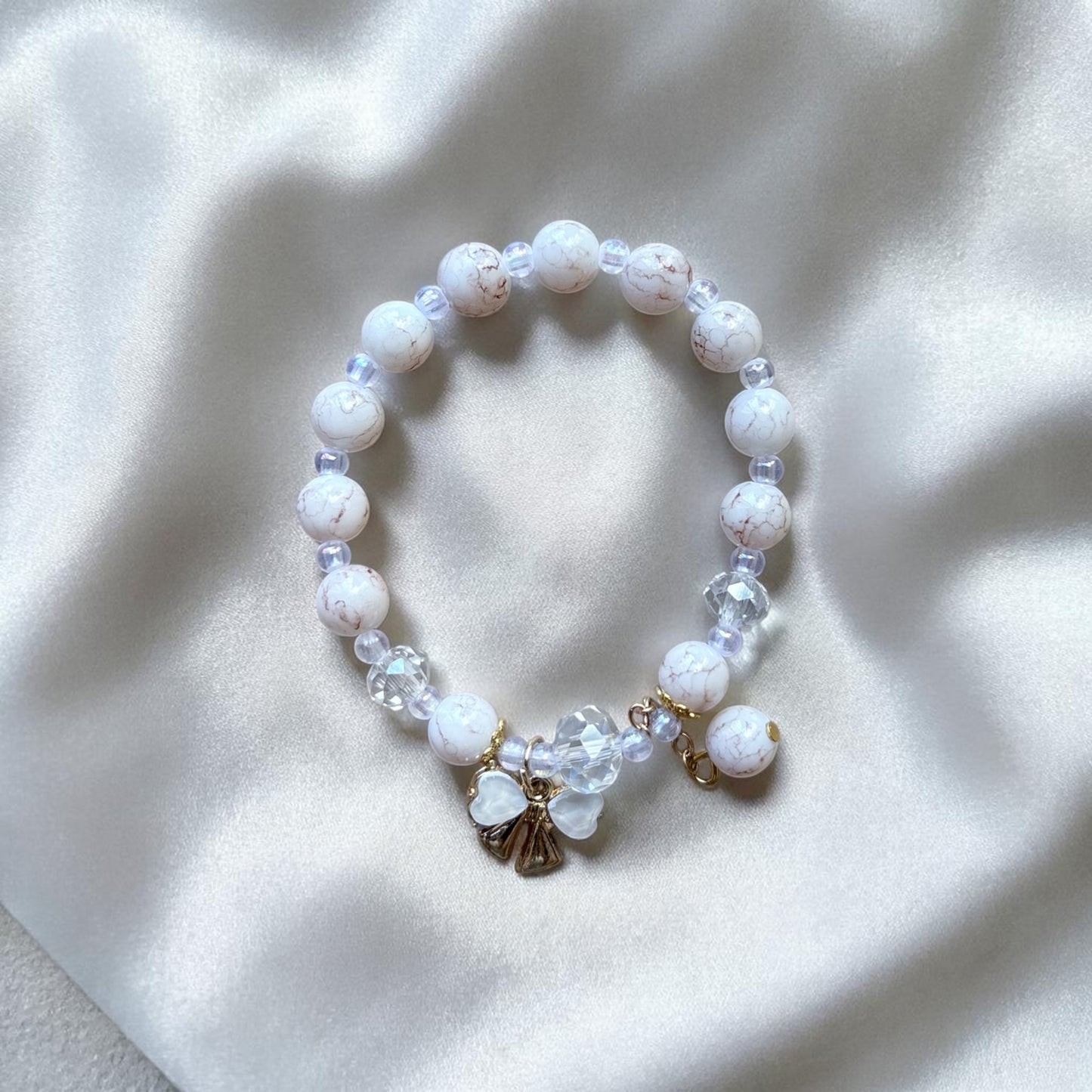 Ivory Mocha Bow Bracelet