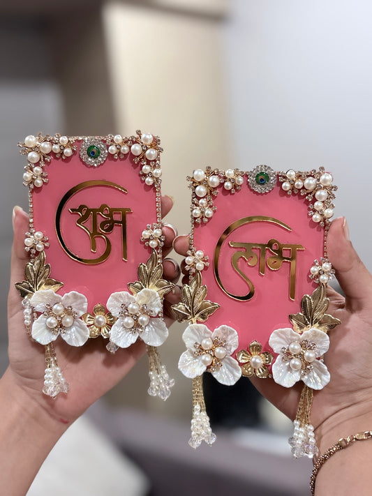 Simple Pink Shubh Labh