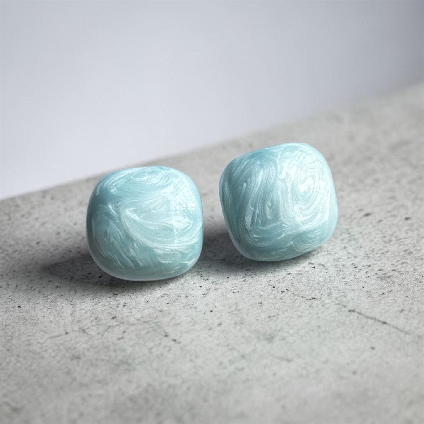Aqua Swirl Studs