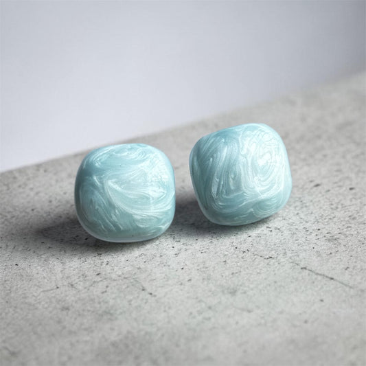 Aqua Swirl Studs