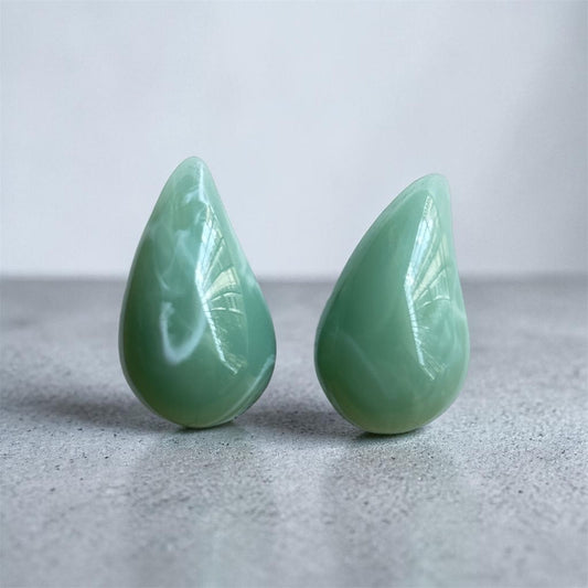 Jade Raindrop Studs