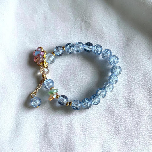 Blue Teddy Crystal Bracelet