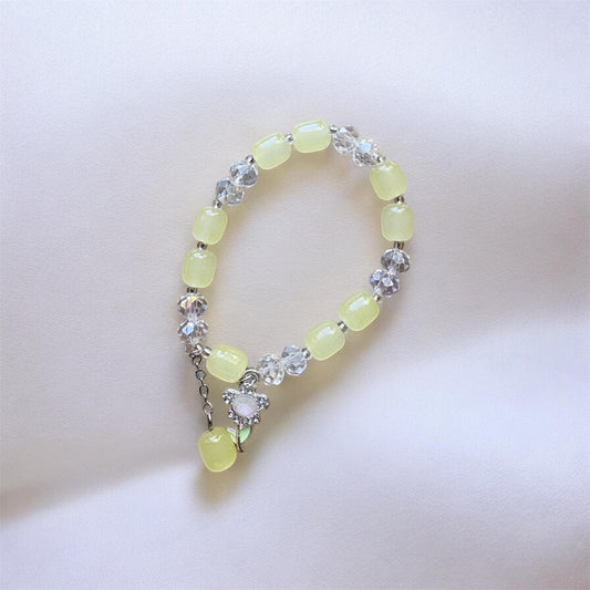 Sunflower Crystal Charm Bracelet