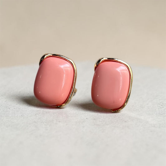 Blush Cushion Studs