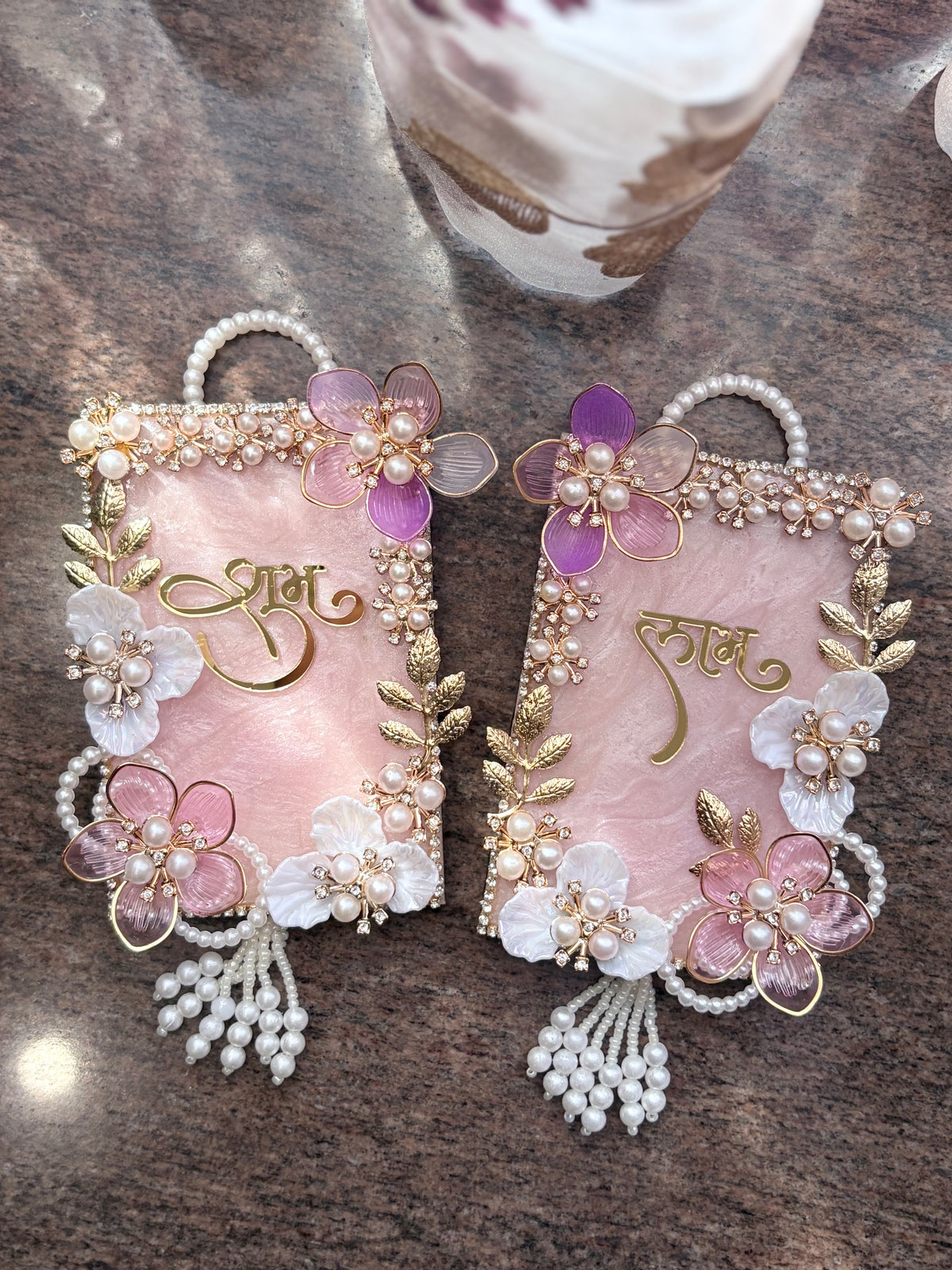 Metallic Pink Shubh Labh Hanging