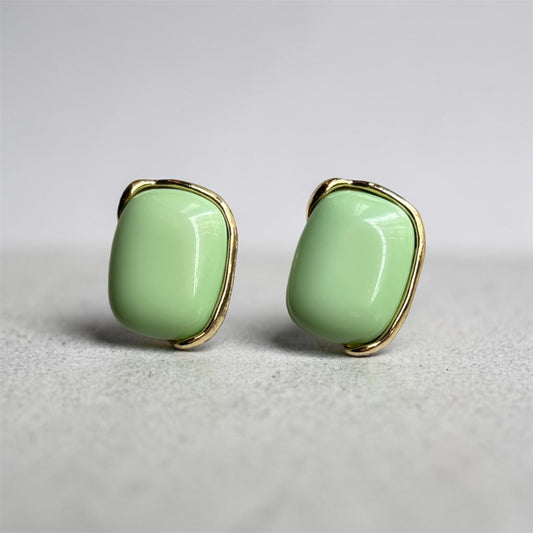 Mint Halo Studs