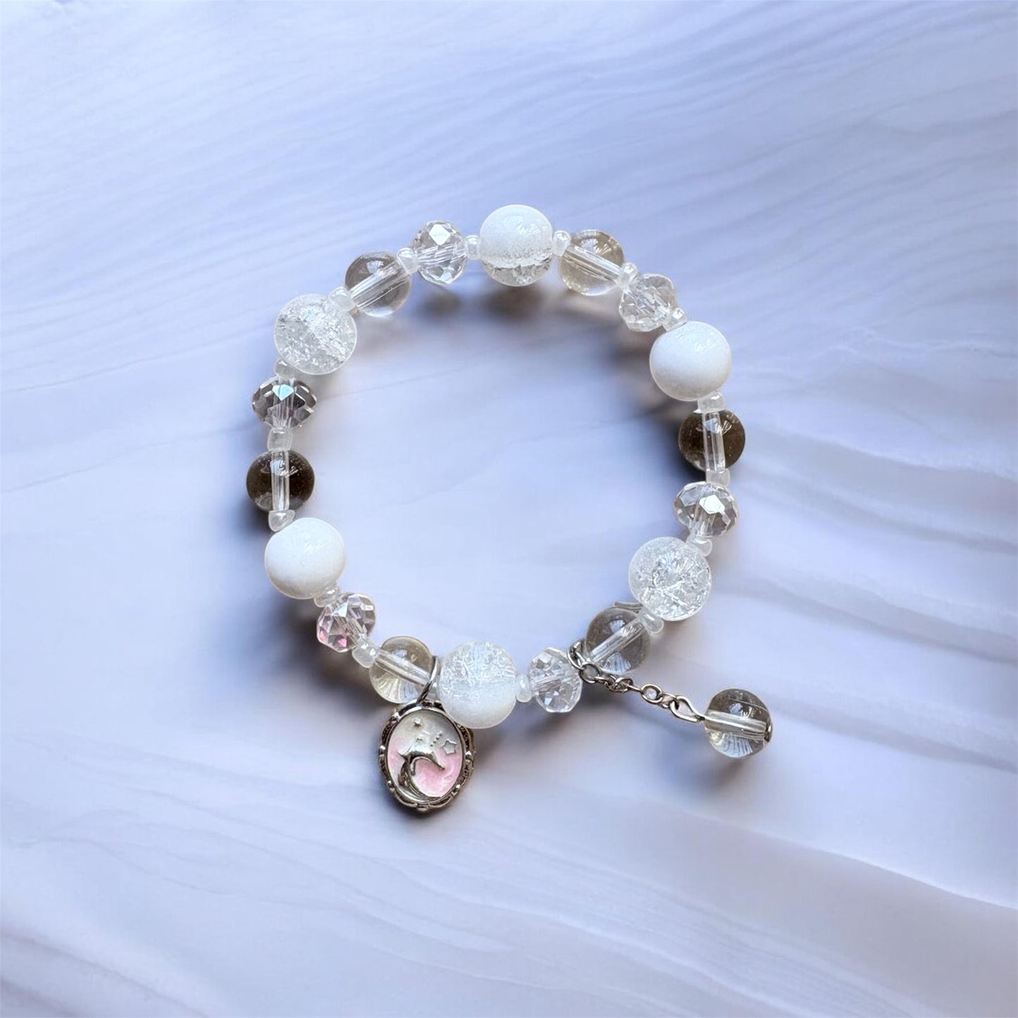 White and Clear Crystal Bracelet