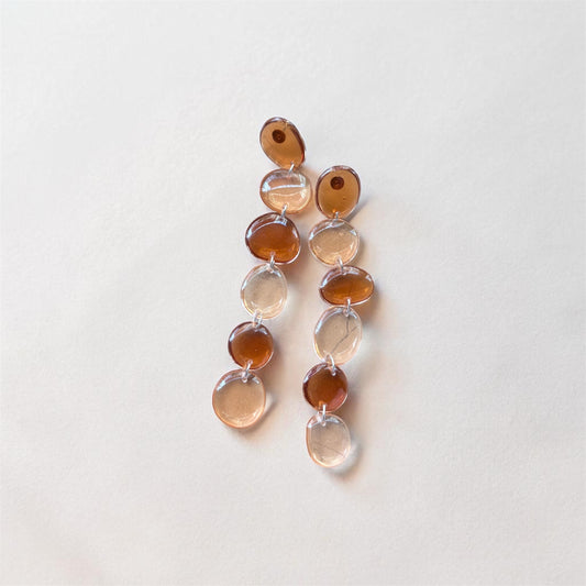 Amber Cascade Drop Earrings