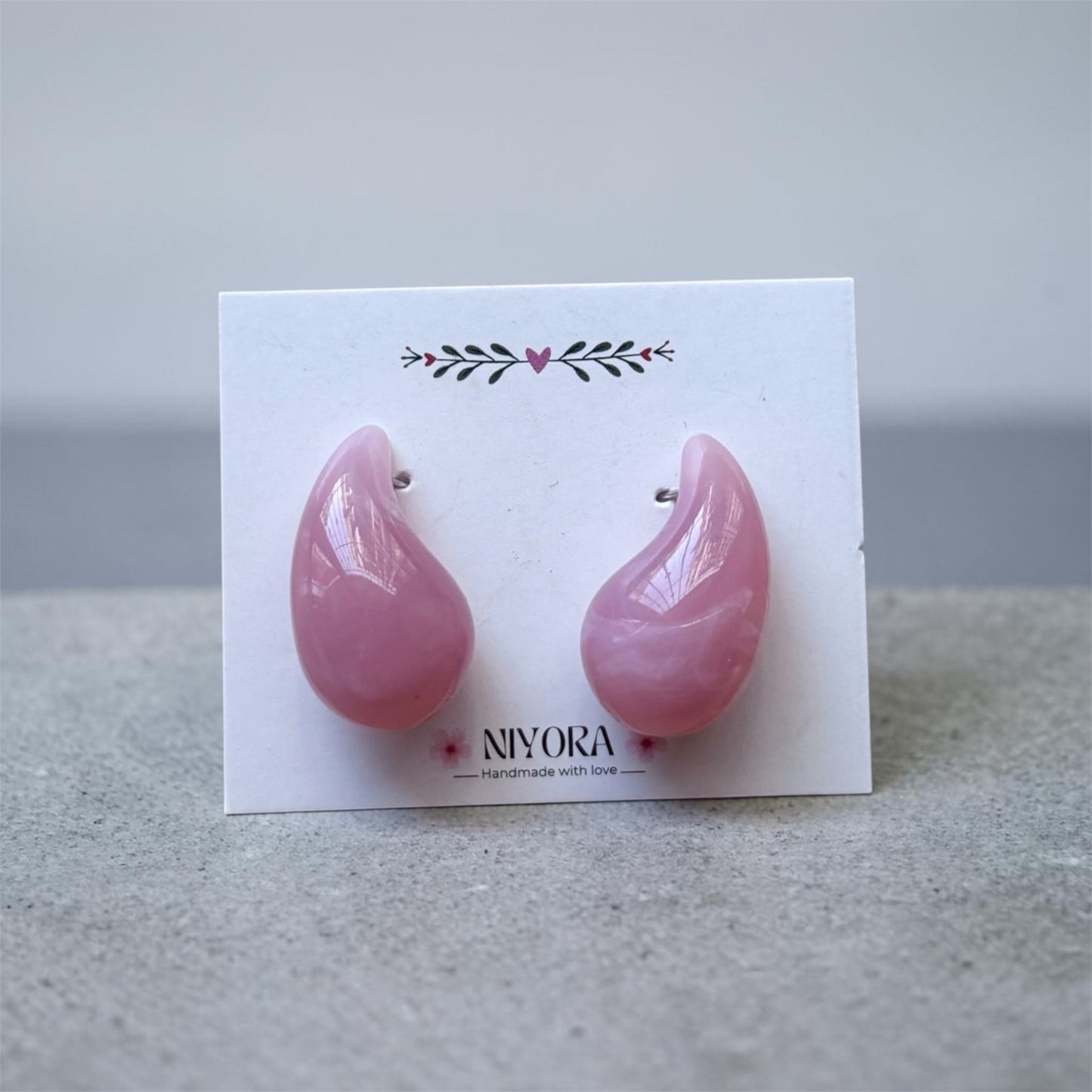 Blush Wave Studs