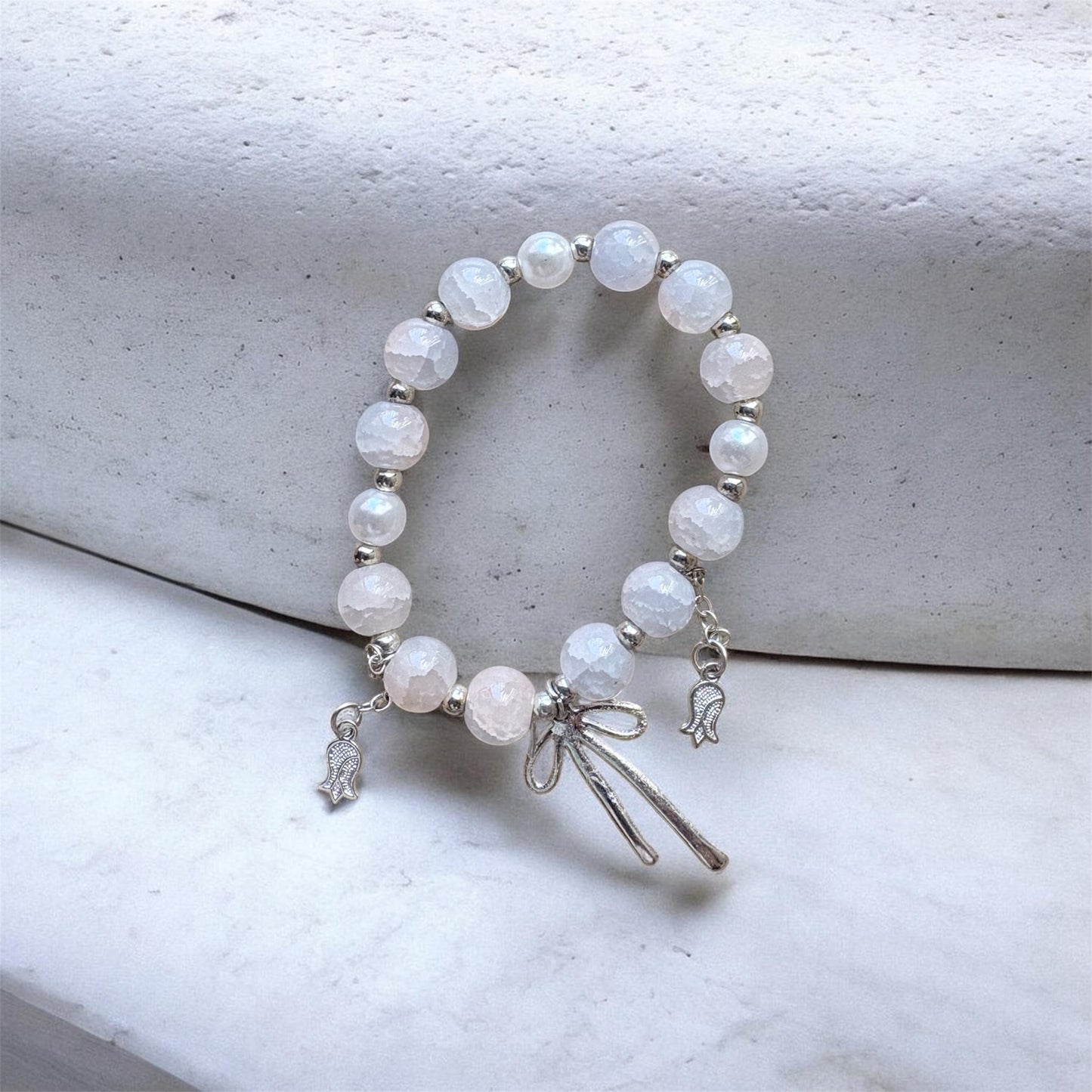 Soft Pink Bow Bracelet
