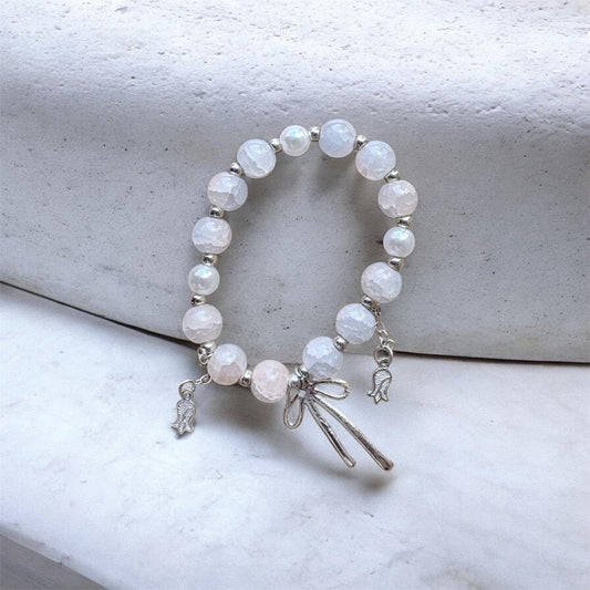 Soft Pink Bow Bracelet