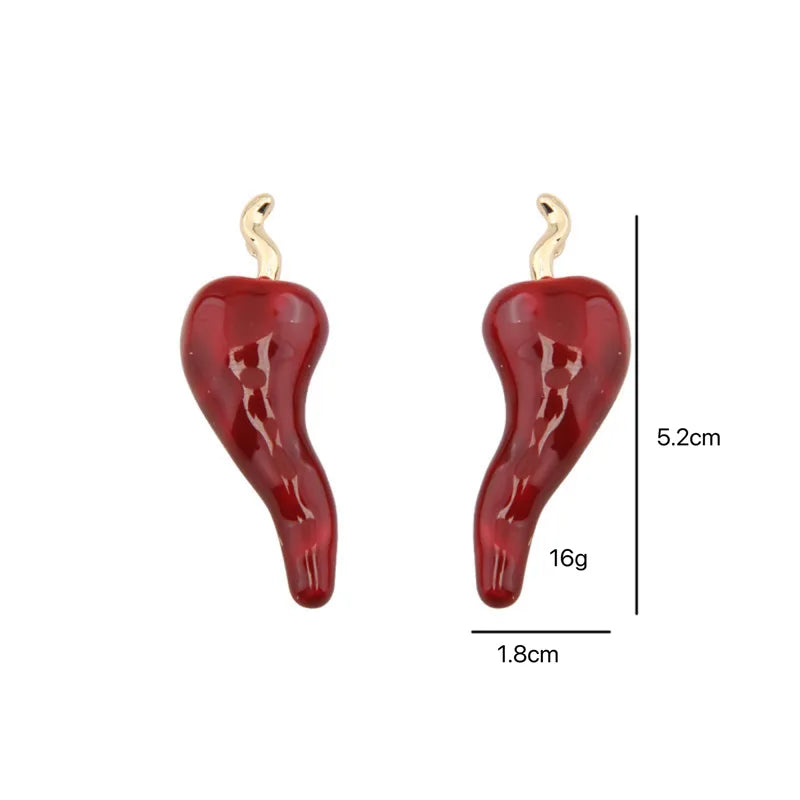 Chilli Mirchi Enamel Studs