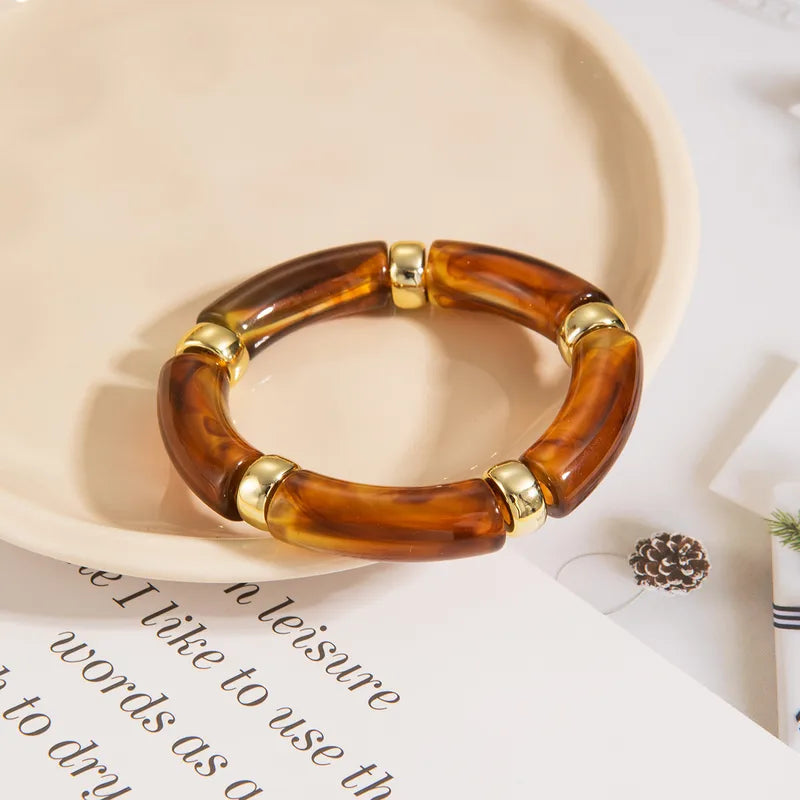 Retro Brown Acrylic Bracelet
