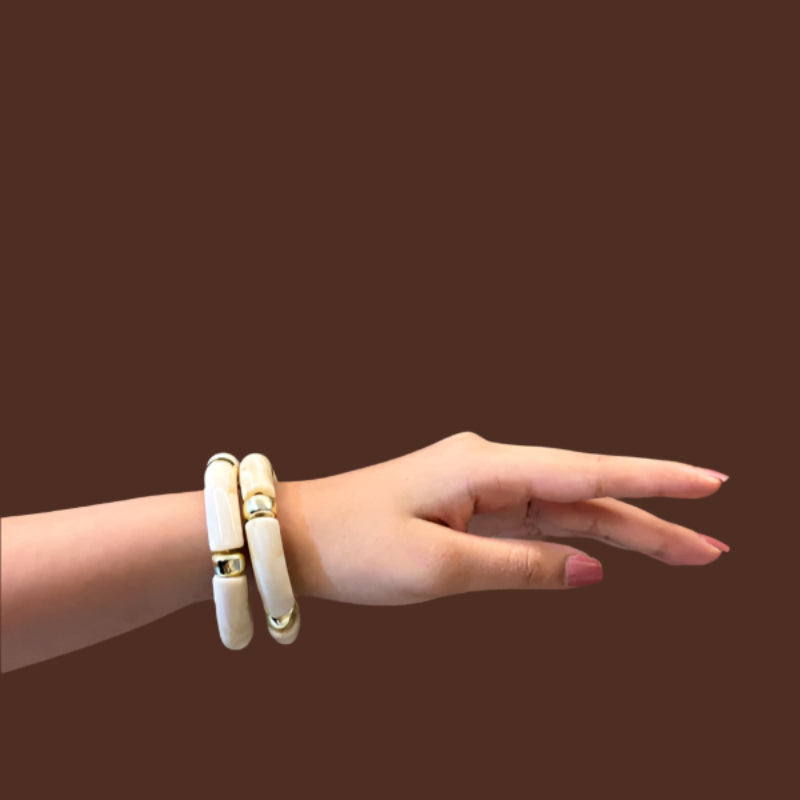 Retro Champagne Acrylic Bracelet