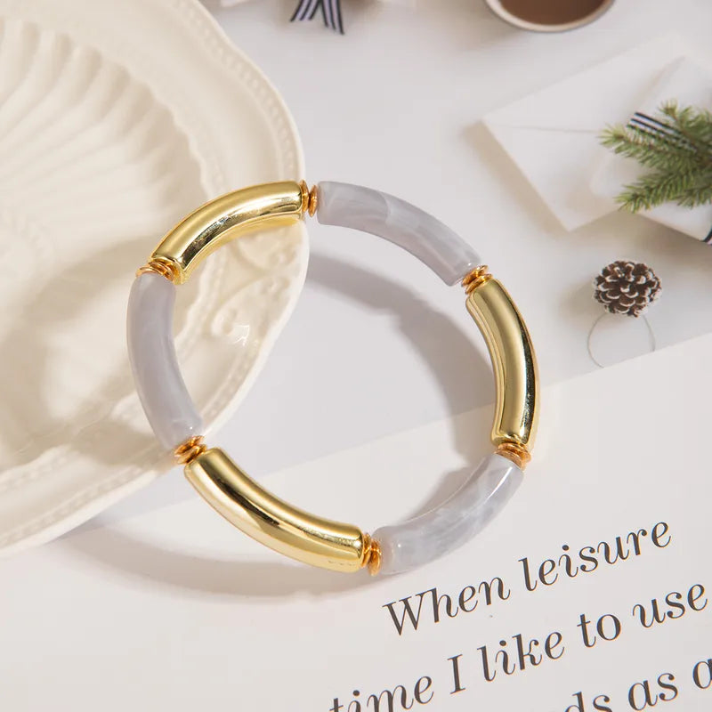 Retro Cream Acrylic Bracelet