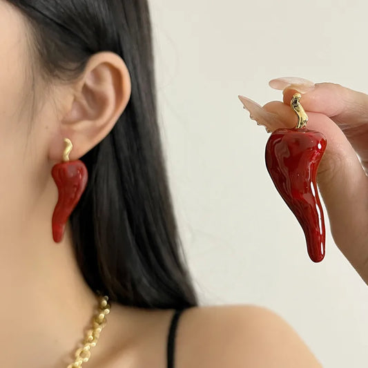 Chilli Mirchi Enamel Studs