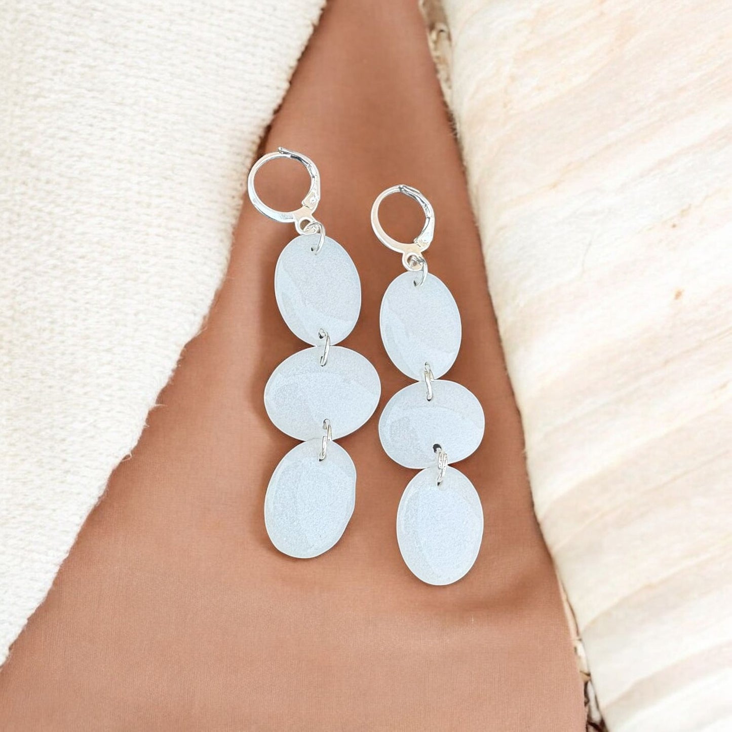 Coastal Disc Drop Earrings